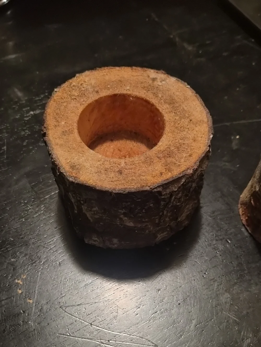 Rustic Natural Wood Votive Candle Holders - Brown